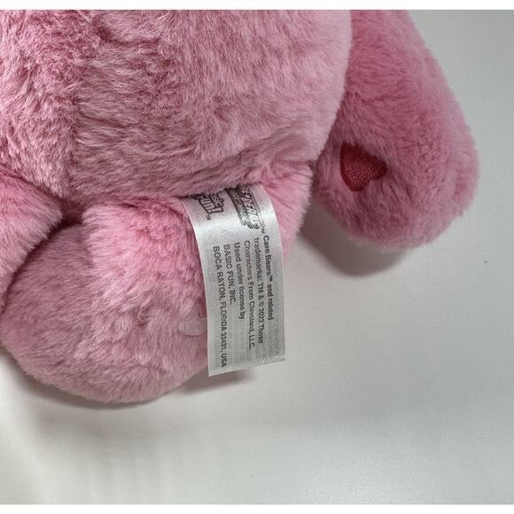 Care Bears 2022 Pink True Heart Plush Stuffed Animal Bear with Star Heart Belly - Picture 5 of 6